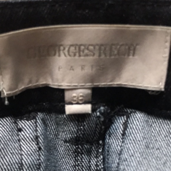 Dark blue Georges Rech jeans with subtil gold lines on the side - Picture 7 of 9